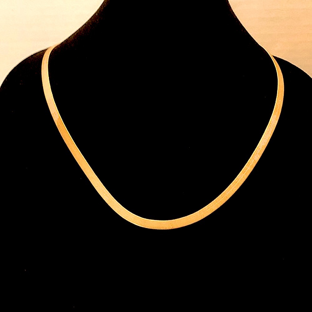 Gold plated thick snake chain 24 inches. Beautiful!